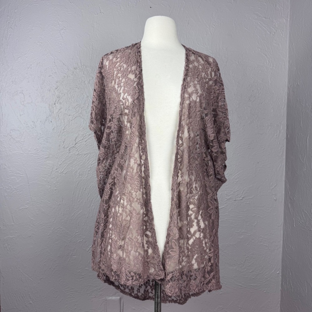 Medium Mocha/brown lace kimono BoHo romantic cottage core beachy summer